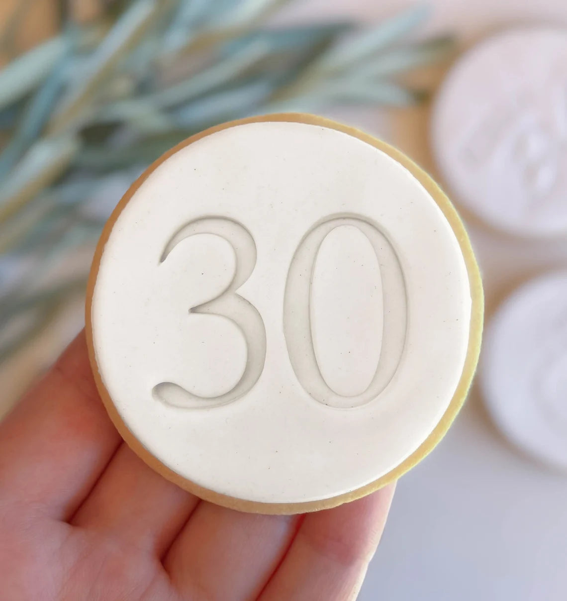 30th Birthday Fondant Cookie