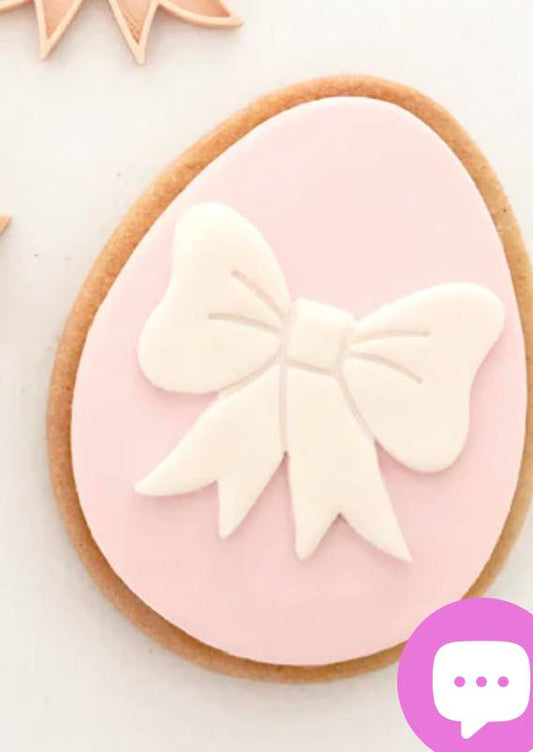 Easter Egg with Bow Cookie